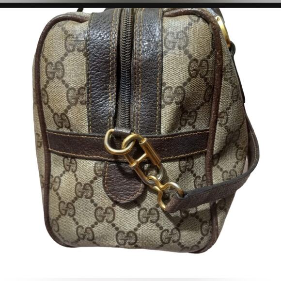 VTG Gucci Ophidia Stripe Boston Brown Doctor Bag - Picture 2 of 10